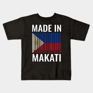 Made in Makati Barcode Flag of the Philippines Kids T-Shirt